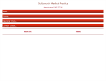 Tablet Screenshot of goldsworthmedicalpractice.co.uk